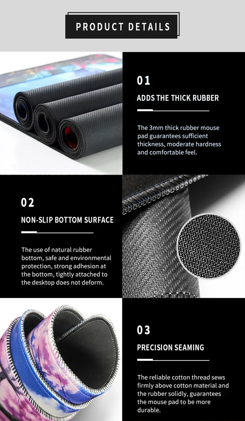 Large Mouse Pad Gamer Computer Desk Mat Modern Table Keyboard Laptop Carpet XXL N-Narutos Gaming Mousepad