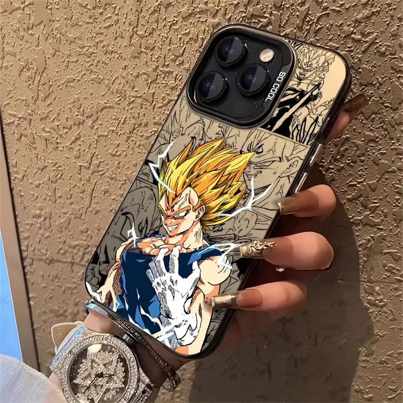 Dragons Balls Black Goku Phone Case For iPhone 16 15 14 13 12 11 Pro Max X XR XSMAX 8 7 Plus Candy Matte Shockproof Back Cover