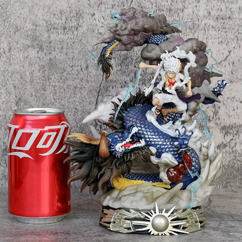 23cm Luffy Vs Kaidou Anime Figures One Piece Figures Luffy Gear 5 Statue Nika Luffy Gk Onepiece Luffy Decor Model Doll Toys Gift