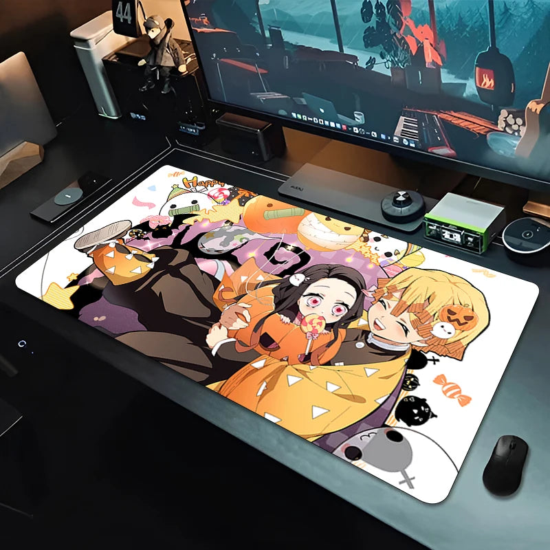 Demon Slayer Agatsuma Zenitsu Mousepad New MousePads Keyboard Pad Mouse Mat Gamer Soft Office Carpet HD PC carpet Big Mouse Pad