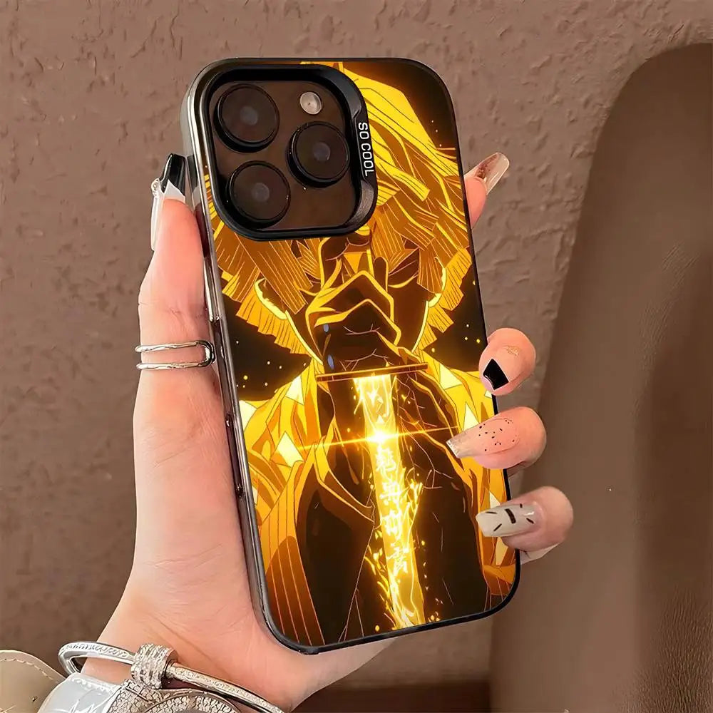 Demon Slayer Eyes Phone Case For iPhone 17 16 15 14 13 12 11 Pro MAX Matte Shockproof Back Anti Fall Matte Cover