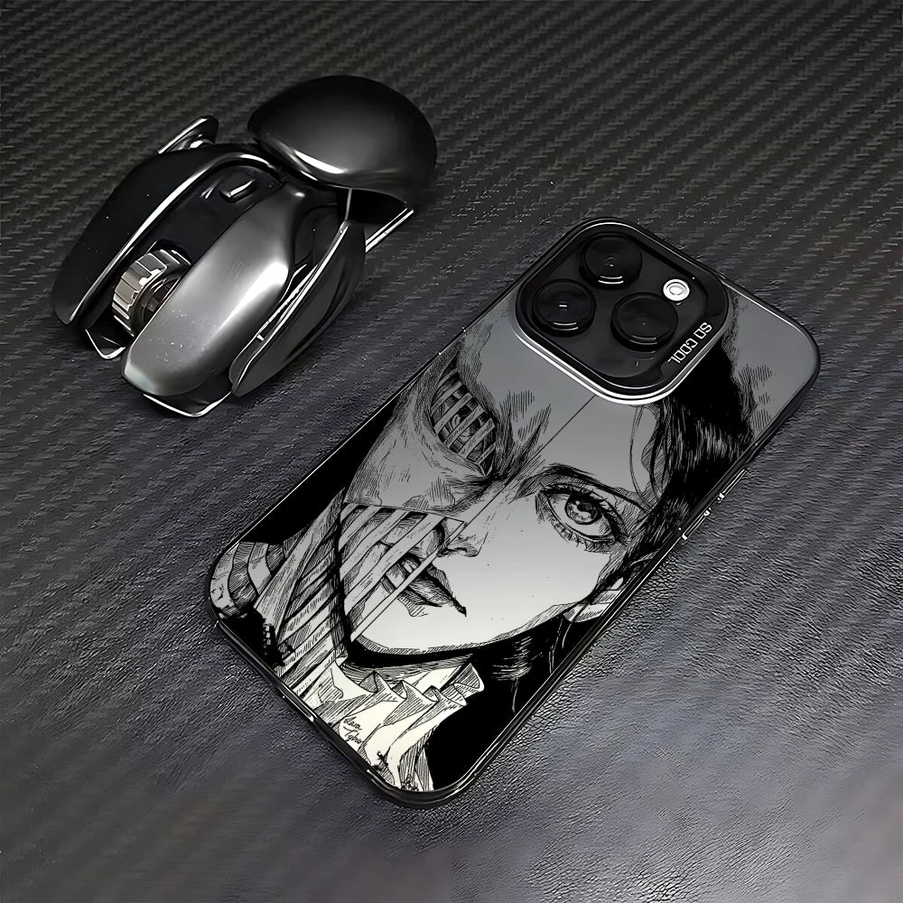 Luxury Hot Anime Attack On Titan Phone Case For iPhone 16e 16 15 14 13 12 11 mini Pro Max X XR XSMAX 8 7 Plus Anti Fall Cover