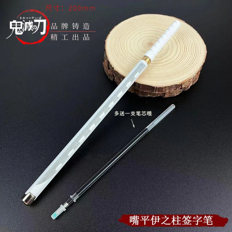 20cm/7.87inDemon Slayer Anime Peripheral Neutral Pen/my Wife/Zenyi/moth/butterfly Blade Day Wheel Knife Stationery Signature Pen