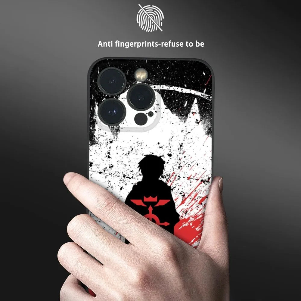 F-Fullmetal A-Alchemist Anime Phone Case For iPhone 15 14 13 12 11 Pro Xs Max Mini XR X 7 8 Plus Black Frosted Soft Shell Funda
