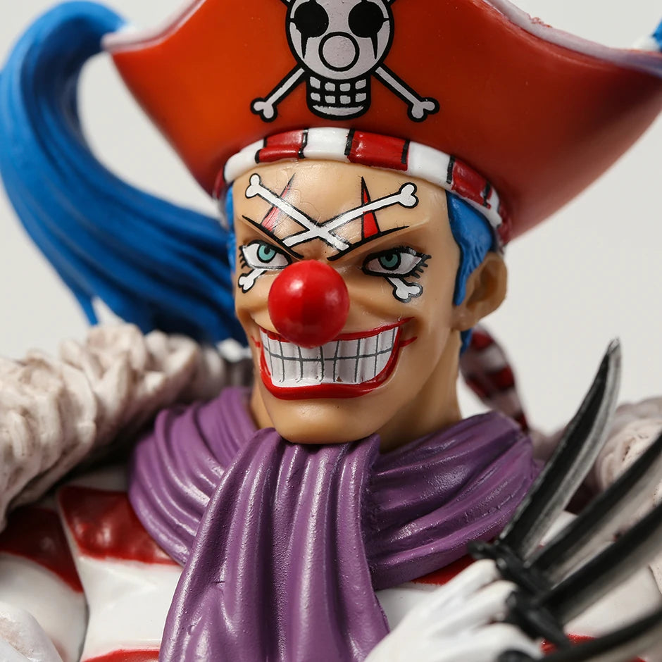 One Piece Anime Figure Four Emperors Clown Buggy Figures 26cm PVC Statue Model Collection Desktop Decoration Children Toys Gifts