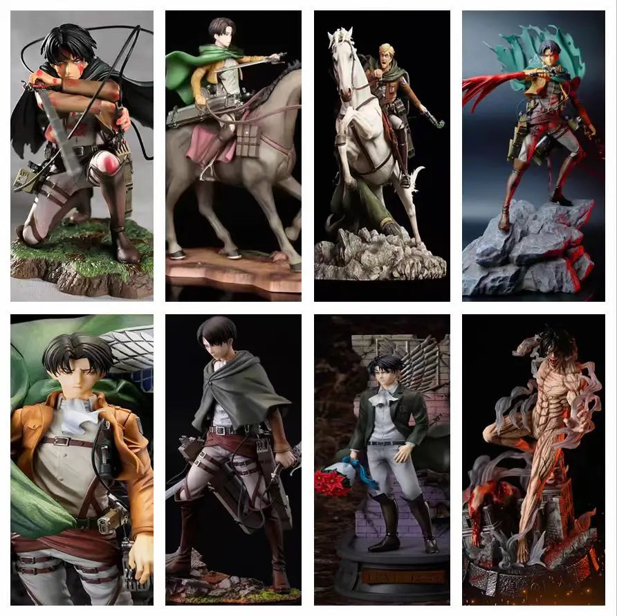 Attack on Titan Blind Box Anime Figure PVC Model Eren Mikasa Levi Mystery Collectible Toy Surprise Gift Box for Fans