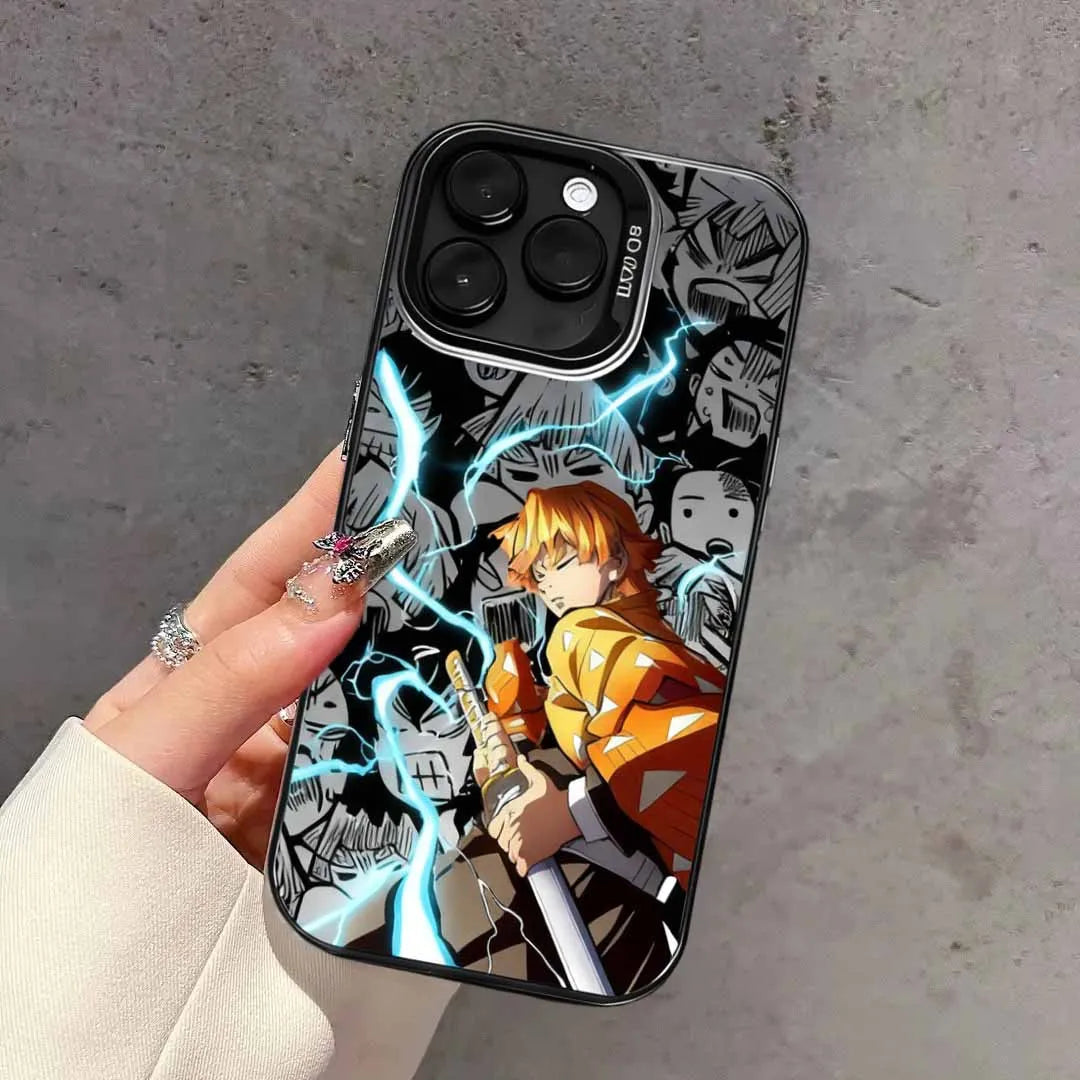 Demon Slayer Tanjiroe Giyu Tomioka Anime Case for iPhone 17 Air 17 Pro 16 15 14 12 11 13 Pro Max Plus Mini 16E Matte IMD Cover