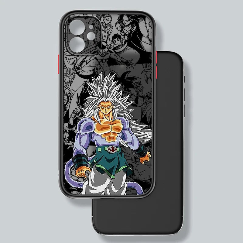 Comic D-Dragon Ball Son Goku Frosted Translucent For Apple iPhone 15 14 13 12 11 XS XR X 8 7 SE Pro Max Plus Mini Back