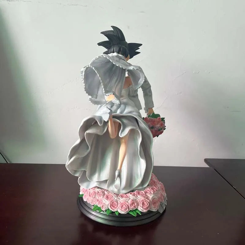 Dragon Ball Z Son Goku & Chichi Wedding Version 31cm Pvc Action Figure Collectible Model Toy Couple Statue Ornament Wedding Gift