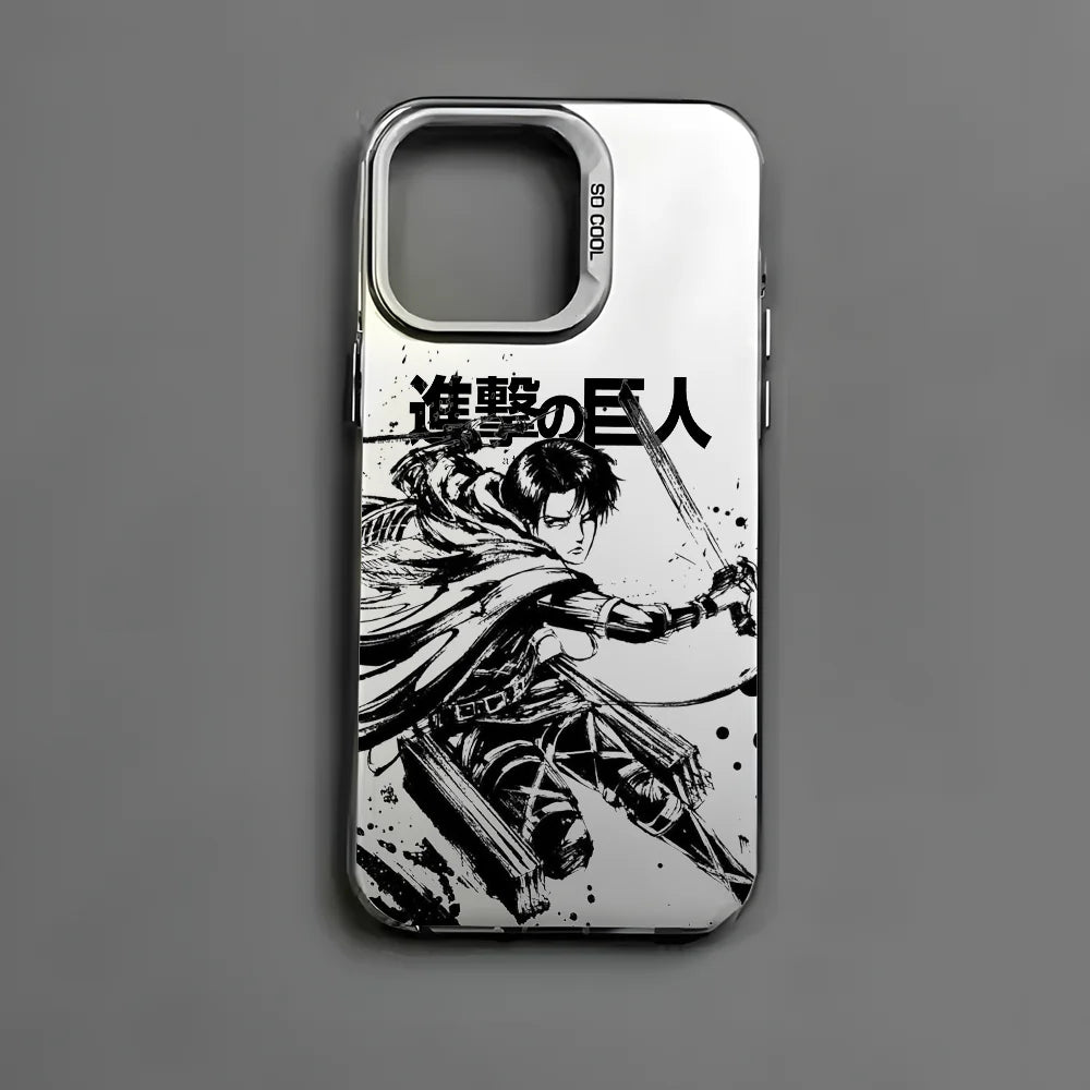 Hot Anime Attack on Titan Phone Case For iPhone 16 15 14 13 12 11 Pro Max Plus – Colorful Gradient Soft TPU Back Cover