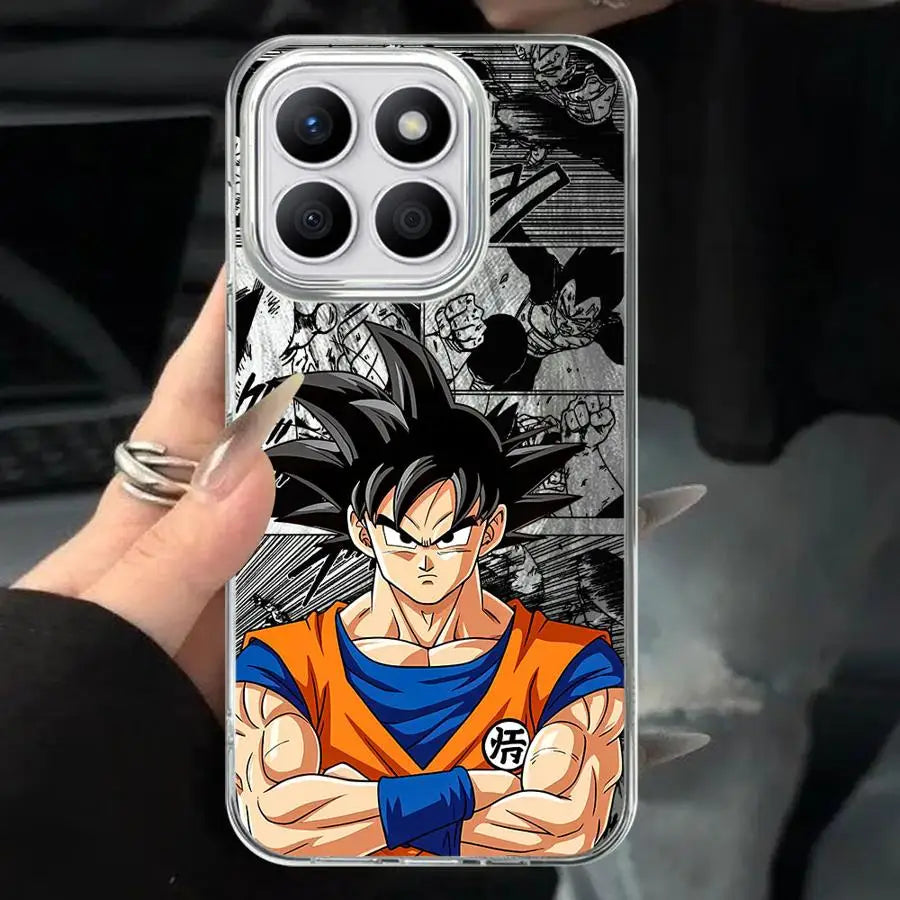Black Soft Shell Case for Honor 200 Pro X9a 200 400 Lite X8c X9c X7b X9b X8a X8b Anime Dragon Ball Z