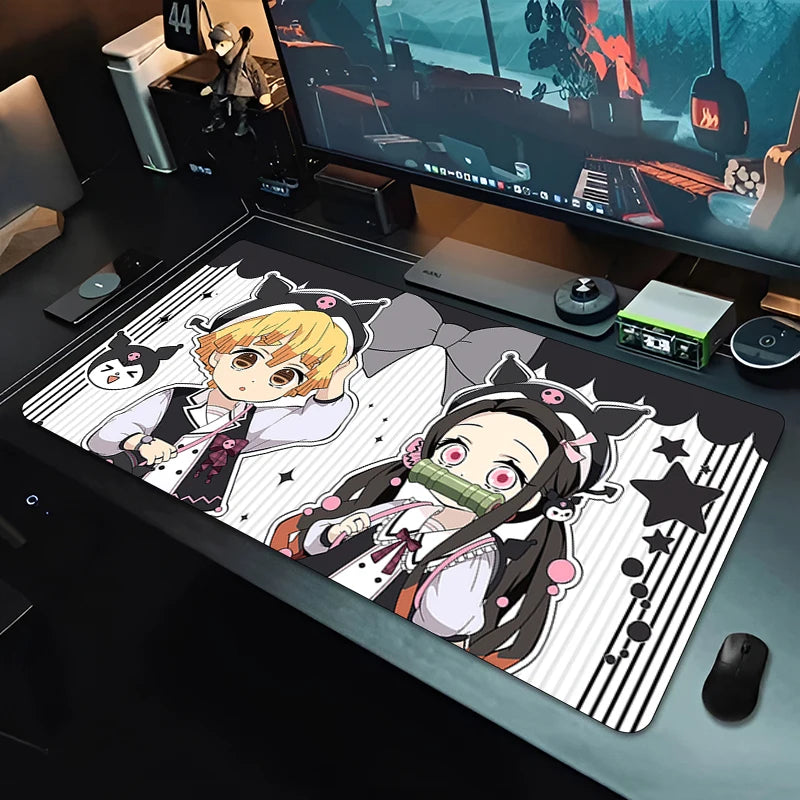 Demon Slayer Agatsuma Zenitsu Mousepad New MousePads Keyboard Pad Mouse Mat Gamer Soft Office Carpet HD PC carpet Big Mouse Pad