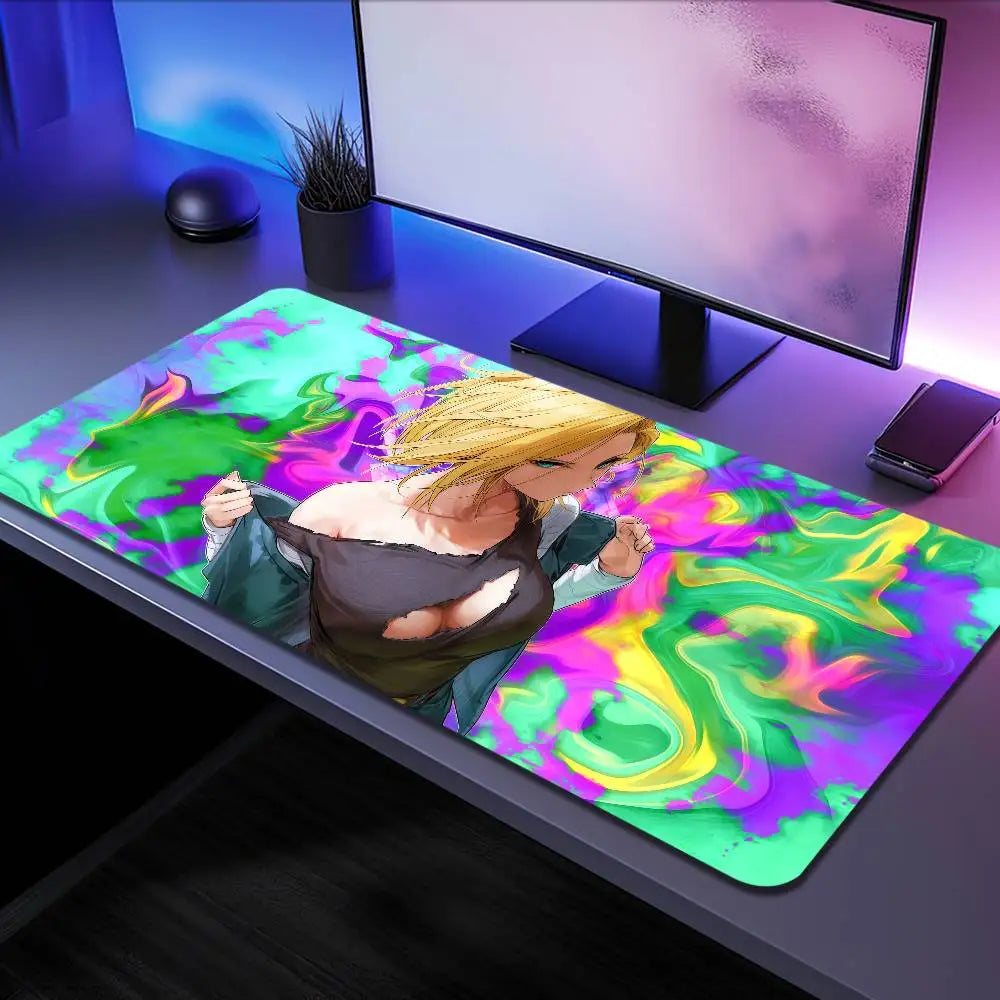 Broly Dragon Ball Anime Mousepad Large Desk Mat Keyboard Ergonomic Office Rubber PC Non-slip Anti-fray Home Custom Game
