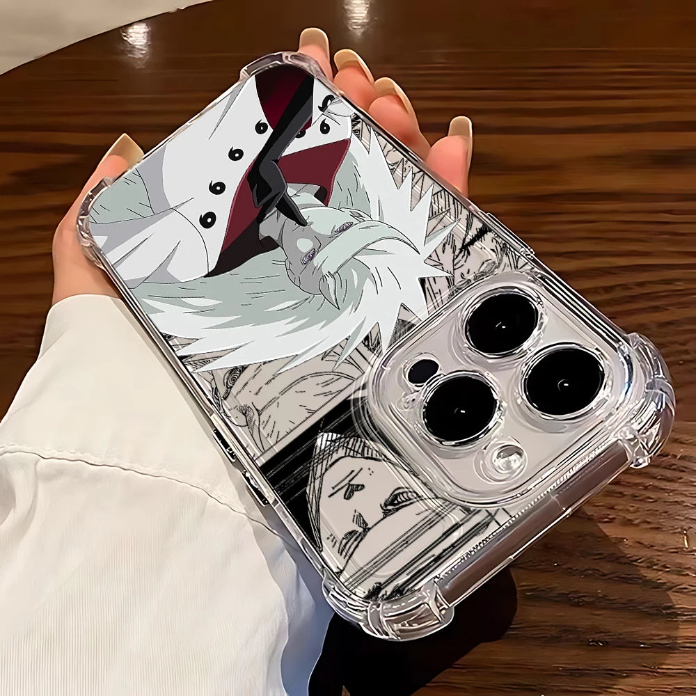 Anime Phone Case For iPhone 16 15 14 13 12 11 Mini Pro Max X XR XSMax 8 Plus Uchihas Anti Fall Itachis Transparent Sasukes Cover