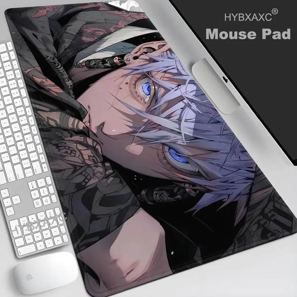 Satoru Gojo Jujutsu Kaisen Custom Skin Natural Rubber Gaming Mousepad Desk Mat Size For Game HYBXAXC Keyboard Pad For Gamer