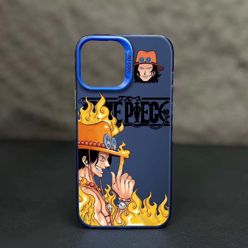 ONE PIECE Portgas D Ace Cool Cover For Apple iPhone 17 16 15 14 13 Pro Max Plus Colorful Silver Phone Case