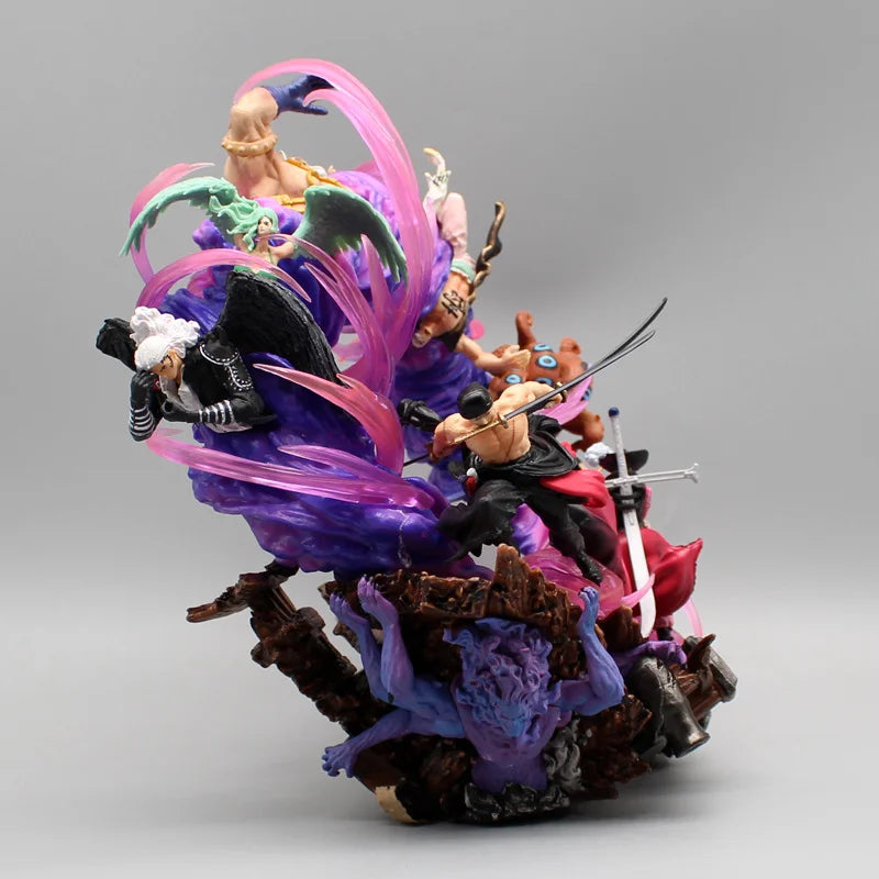 24cm One Piece Anime Figures Zoro Gk Figurine Onigashima King Of Hell Action Figure Pvc Statue Model Decoration Gift Toys