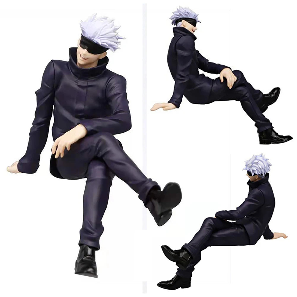 Anime JJK figure Gojo Satoru Fushiguro Toji model sitting pose action figure Computer desk decora car accessorie collection gift