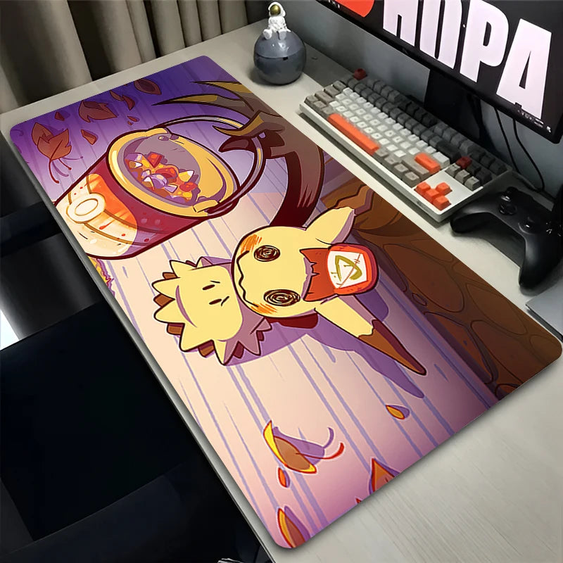 Mouse Pad Gamer XXL Custom Mouse Mat P-pokemon Mimikyu Desk Mats Table of Office Carpet Gamer Natural Rubber Mice Pad Mousepad
