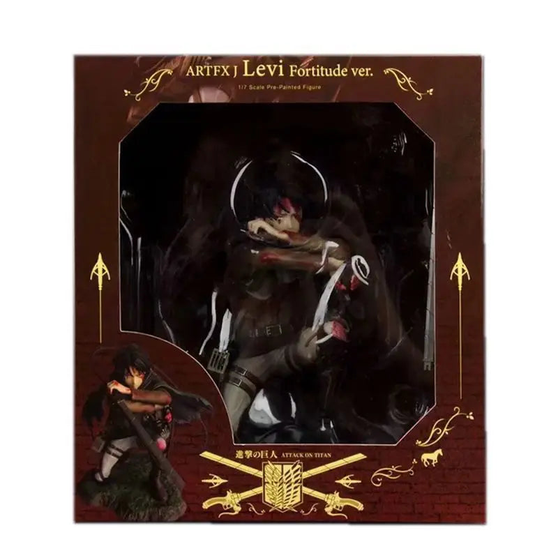 18cm Anime Attack On Titan Battle Damage Version Battle Form Soldier Levi Ackerman Character Model Hand-Made Ornaments Toy Gift