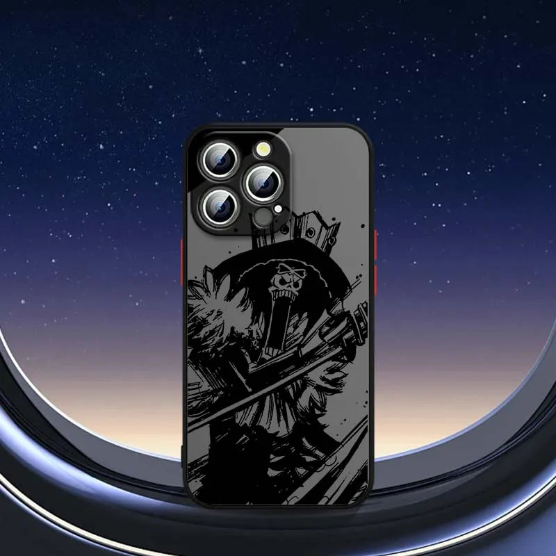 Zoro O-One Piece Cover For Apple iPhone 16 15 14 13 12 11  XR 8 Pro Max Plus Mini Frosted Translucent Phone Case