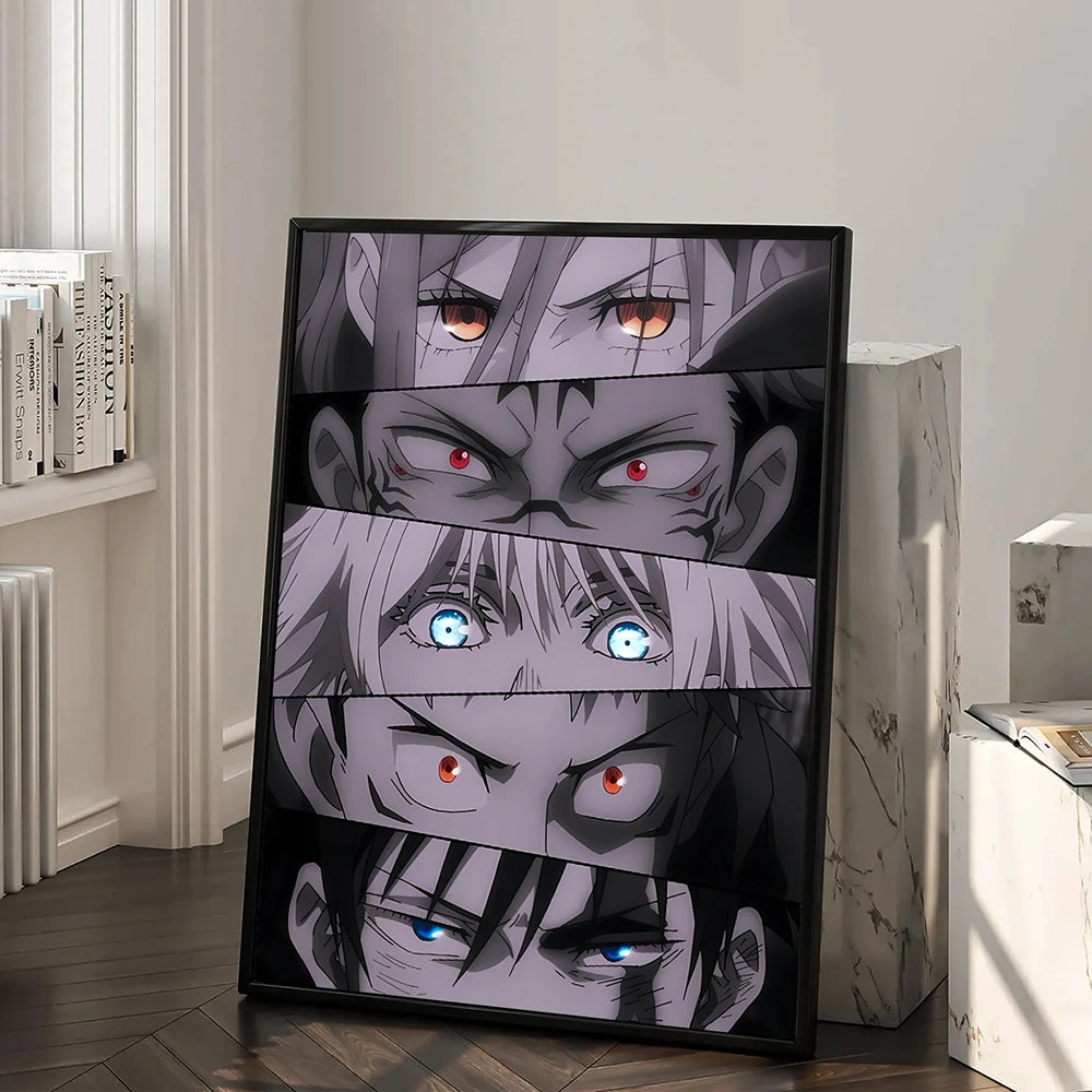 Anime Jujutsu Kaisen Prints Poster Itadori Yuji Fushiguro Megumi‌ Sukuna Collage Canvas Painting Home Decor Poster Fans Gifts