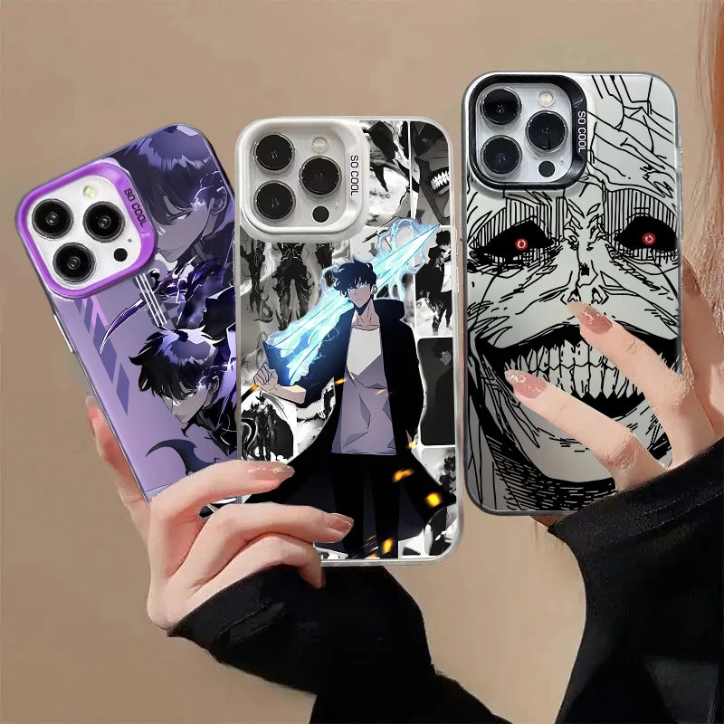 Solo Leveling Anime Case For IPhone 16e 16 15 11 14 13 12 17 Pro Max 17 Air 7 8 Plus 13 Mini X XS XR Cover Funda Shockproof