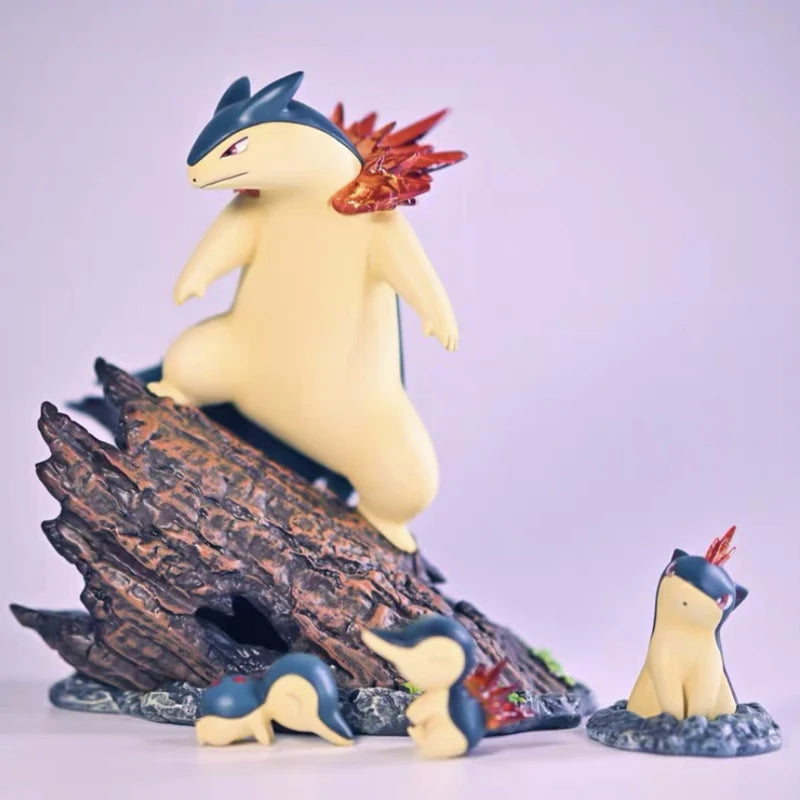 Anime Pokemon Typhlosion Figures A Day With Benny Collect Pvc Model Statue Desk Decoration Collection Children Birthday Gift Toy