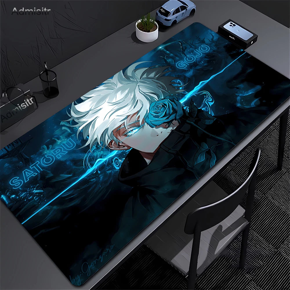 Jujutsu Kaisen Satoru Gojo Mousepad HD Printing Computer Gamers Locking Edge Non-slip Mouse Pad XXL 90x40cm Keyboard PC Deskmat