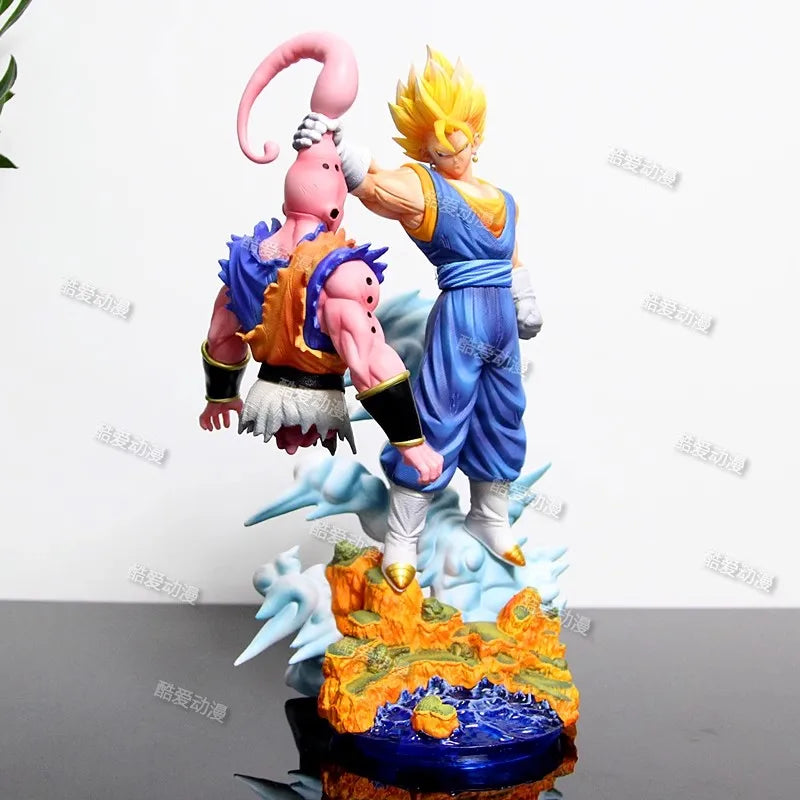 NEW Son Goku Figure Dragon Ball Anime Super Saiyan Goku Vs Majin Buu Action Figures Statue Collection Model Kids Toys Birthday