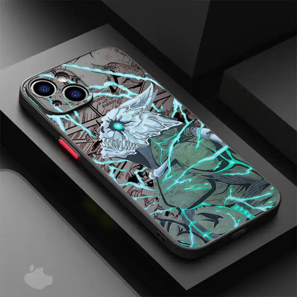 Matte Transparent Back Cover Kaiju No 8 Kafka Phone Case For iPhone 16 15 14 13 12 11 Mini Pro Max X XR XSMax 7 8 Plus
