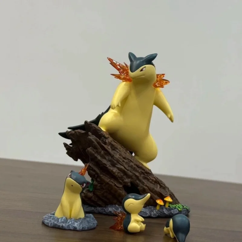 Anime Pokemon Typhlosion Figures A Day With Benny Collect Pvc Model Statue Desk Decoration Collection Children Birthday Gift Toy