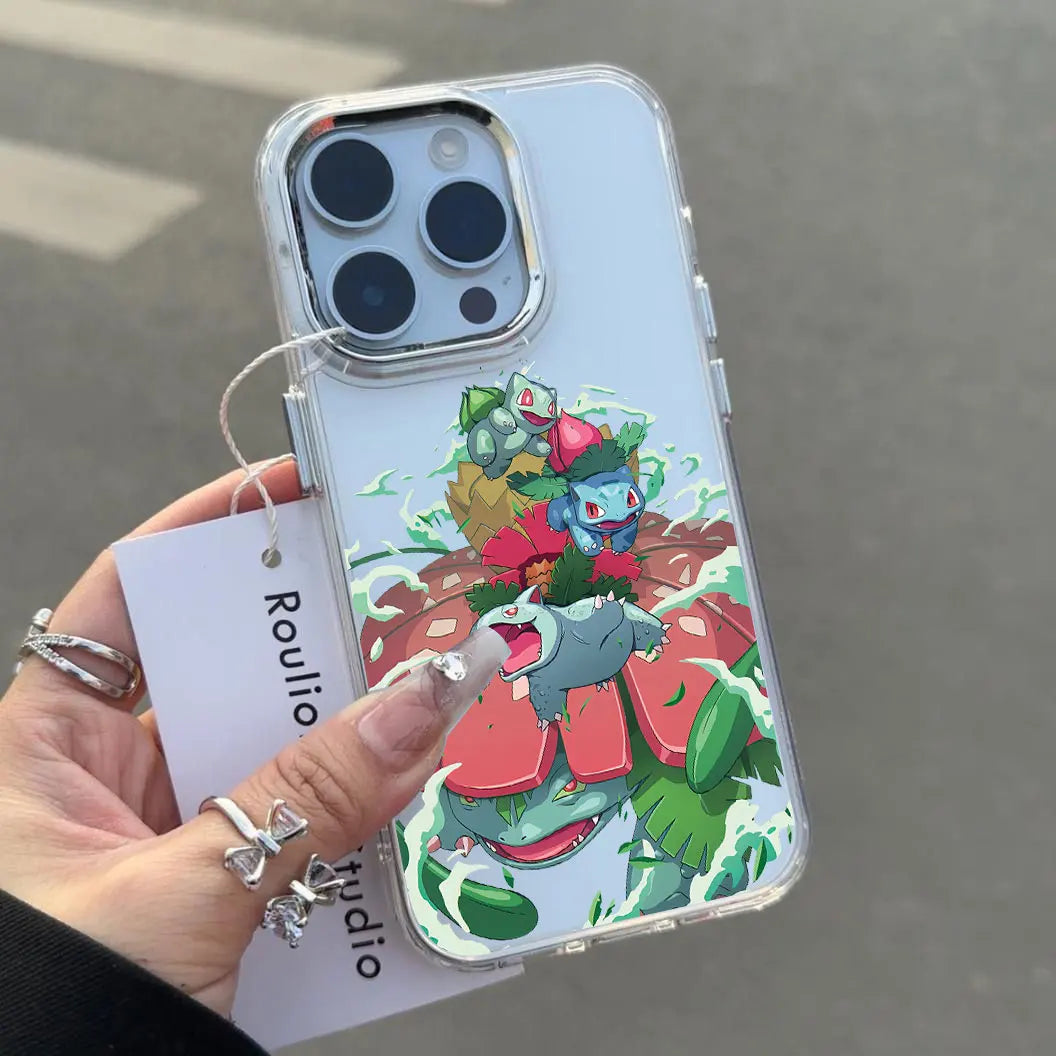 Anime New Pokemon Gengar Squirtle Phone Case For iPhone 17 16e 16 15 14 13 12 11 Pro Max 8 7 Air Plus Transparent Soft Cover