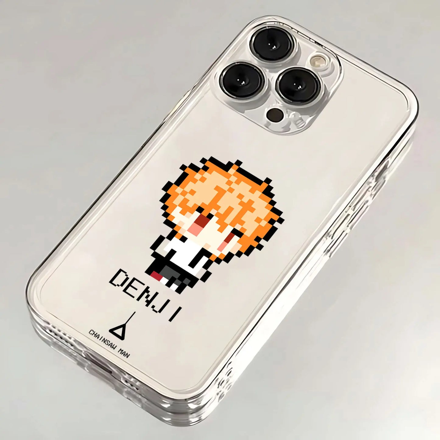 Pixel Cartoon Chainsaw Man Hot Phone Case For iPhone 16 15 14 13 12 11 Mini Pro Max X XR XSMax 7 8 Plus SE20 Transparent Cover