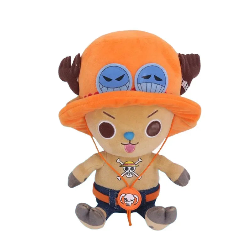 Japanese Anime 25cm One Piece Original Plush Toys CartoonFigure Luffy Chopper Ace Roronoa Zoro Cute Stuffed Doll Kids Xmas Gifts