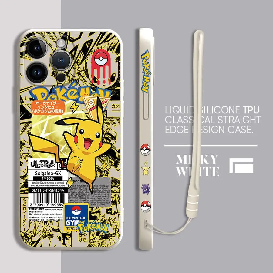 Pokemons Gengars Phone Case for iPhone 11 12 13 14 15 16 Pro Max XR XS 7 8 SE 15 Plus 13 Mini Cover