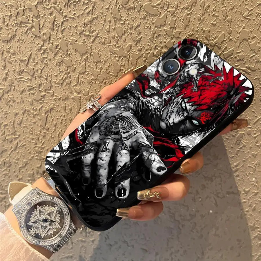 Soft Back Phone Cover Case for iPhone 7 8 11 X XS XR 13 Mini 17Air 15 Plus 17 16 Pro Max 12 SE 14 Anime Cool Gaara