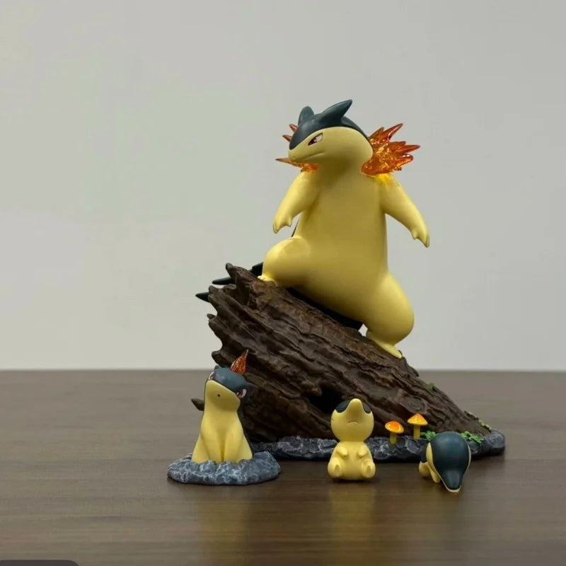 Anime Pokemon Typhlosion Figures A Day With Benny Collect Pvc Model Statue Desk Decoration Collection Children Birthday Gift Toy