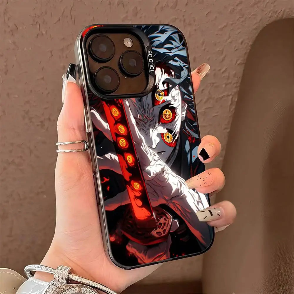 Demon Slayer Eyes Phone Case For iPhone 17 16 15 14 13 12 11 Pro MAX Matte Shockproof Back Anti Fall Matte Cover