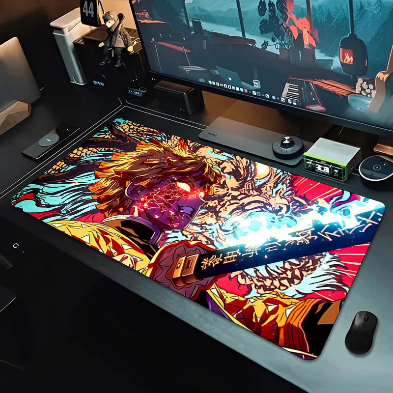 Demon Slayer Agatsuma Zenitsu Mousepad New MousePads Keyboard Pad Mouse Mat Gamer Soft Office Carpet HD PC carpet Big Mouse Pad