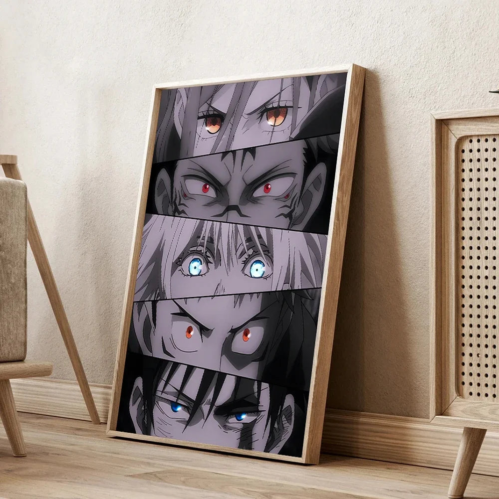Anime Jujutsu Kaisen Prints Poster Itadori Yuji Fushiguro Megumi‌ Sukuna Collage Canvas Painting Home Decor Poster Fans Gifts