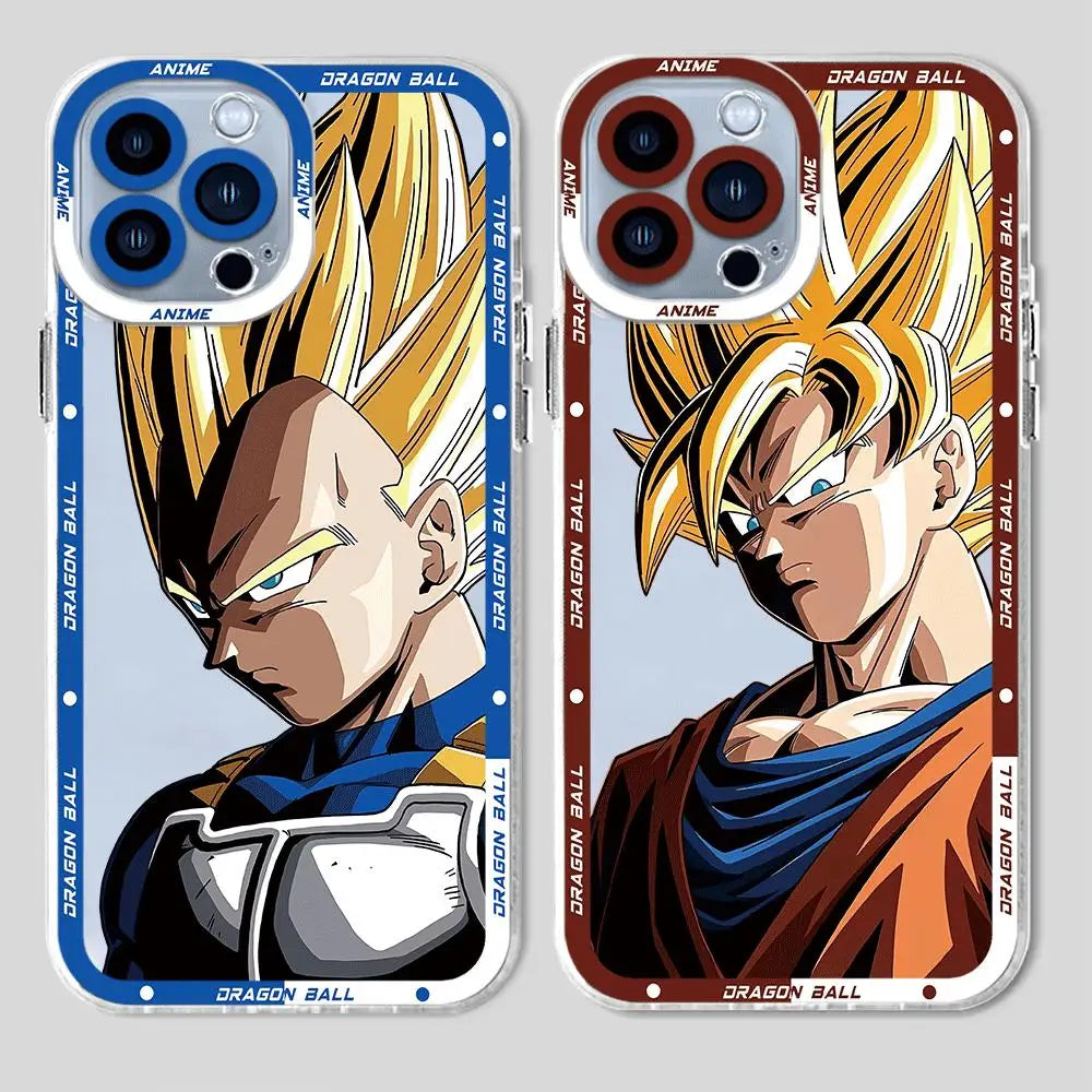 Phone Case for iPhone 13 Pro Max 15 7 8 Plus 11 Pro XS Max 14 Plus XR X 12 Mini Clear D-Dragon Ball Z Cover