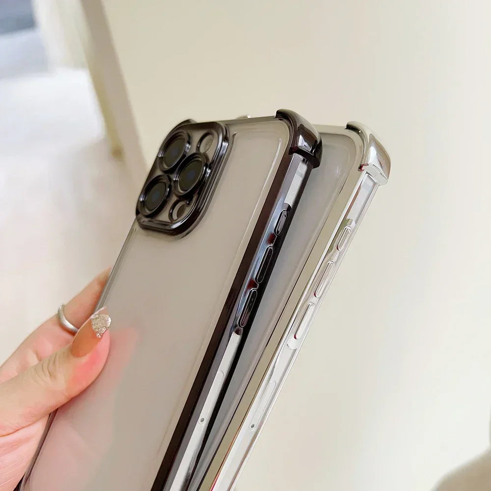 Plating Phone Case For Kaiju No 8 Kafkas iPhone 16e 16 15 14 13 12 11 Pro Max X XR XSMax 7 8 6 Plus Anti-Fall Airabag Back Cover