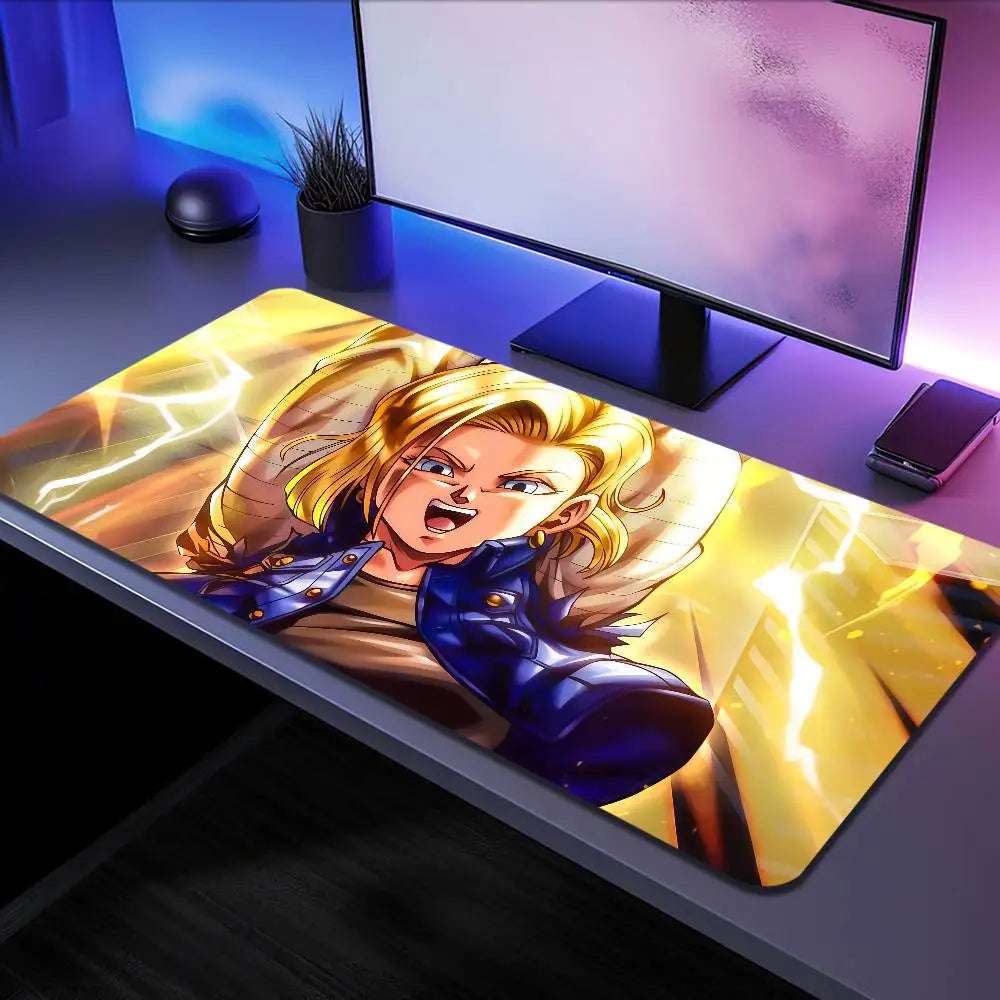 Broly Dragon Ball Anime Mousepad Large Desk Mat Keyboard Ergonomic Office Rubber PC Non-slip Anti-fray Home Custom Game