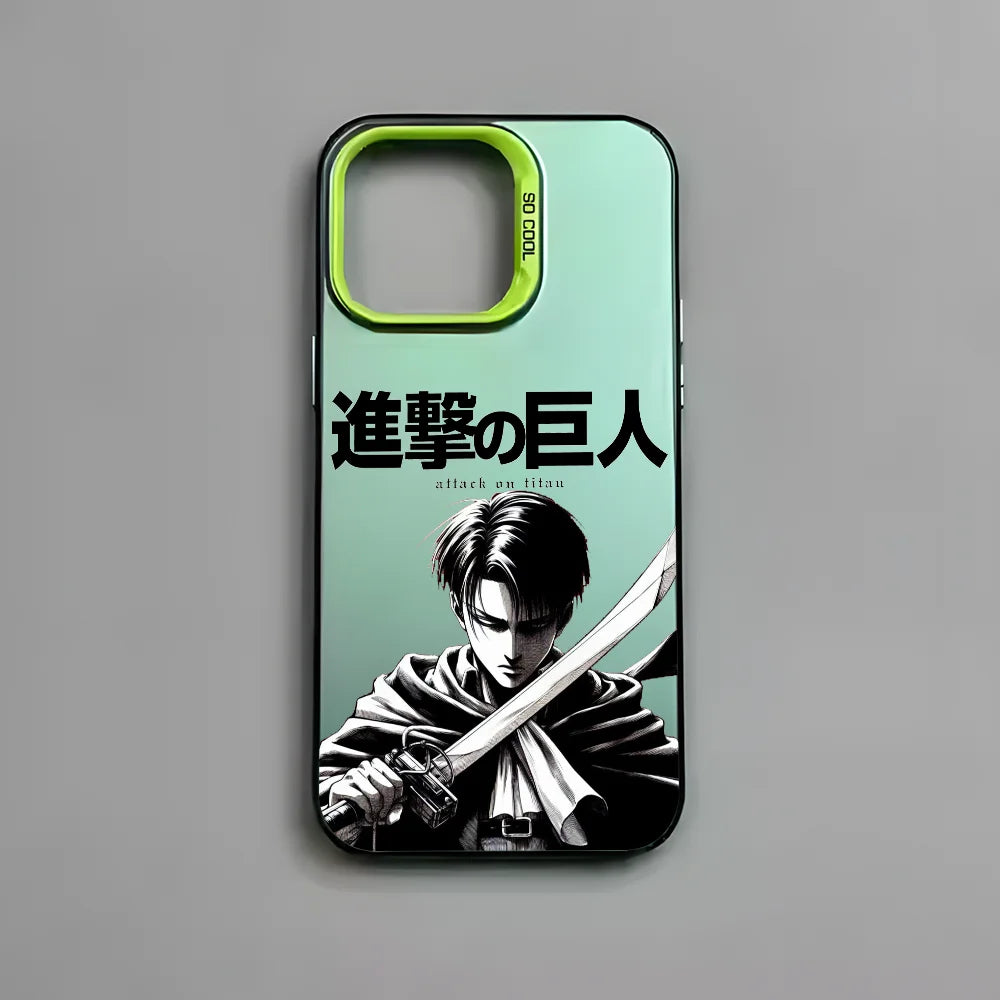 Anime Attack on Titan Phone Case For iPhone 16 15 14 13 12 11 Pro Max Plus – Colorful Gradient Soft TPU Back Cover