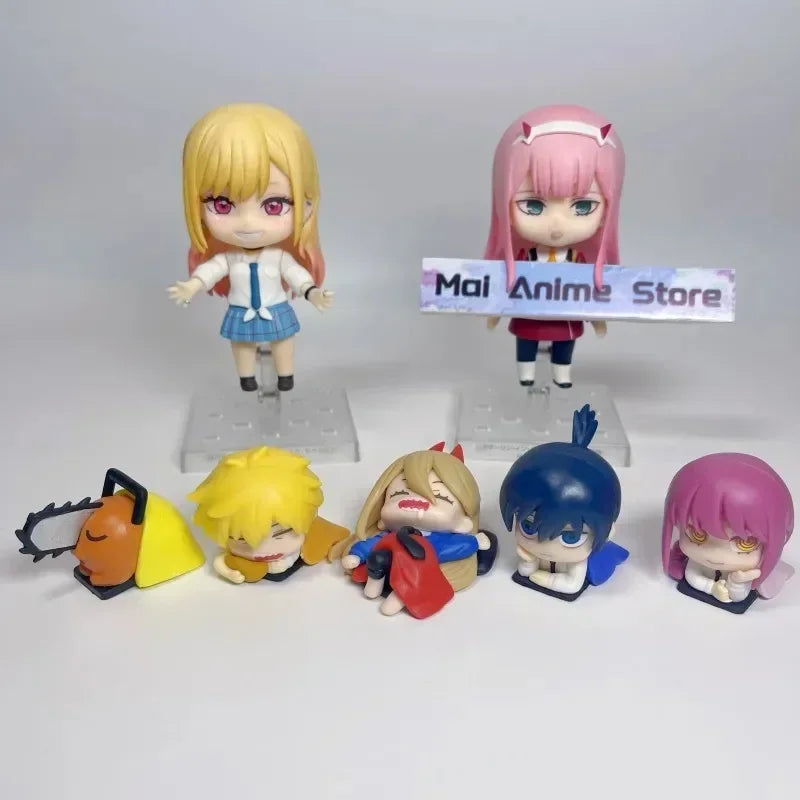 Chainsaw Man Power Figure Anime Cute Aki Denji Statue Makima Sleeping Decoration Action Figurine Sculpture Desk Accessories Gift