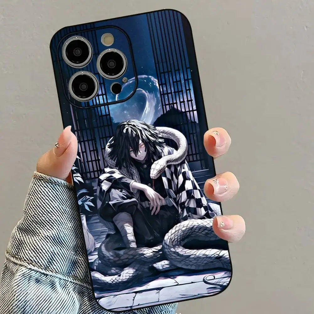 Demon S-Slayer Sanemi Phone Case For iPhone 16 15 14 13 12 11 PRO MAX PLUS Mini TPU Soft to Skin-friendly case