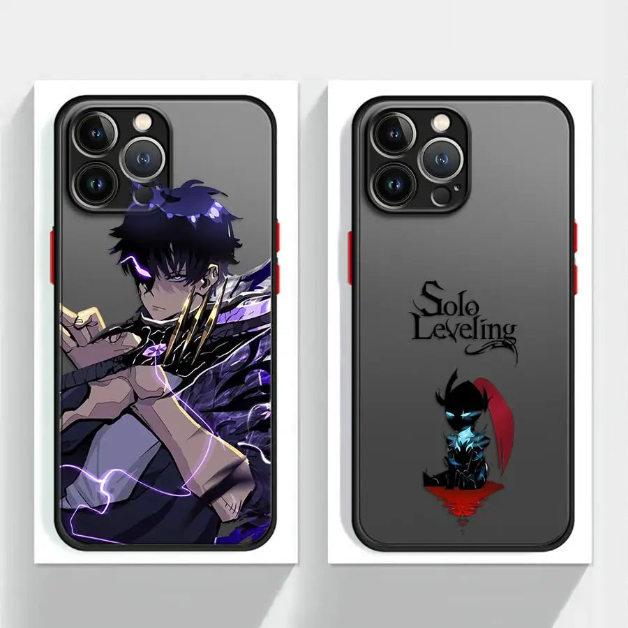 Anime S-Solo Levelings Phone Case for iPhone 14 15 16 Plus 11 12 13 Pro Max 12 Mini 7 8 SE XR XS 16e Soft shell