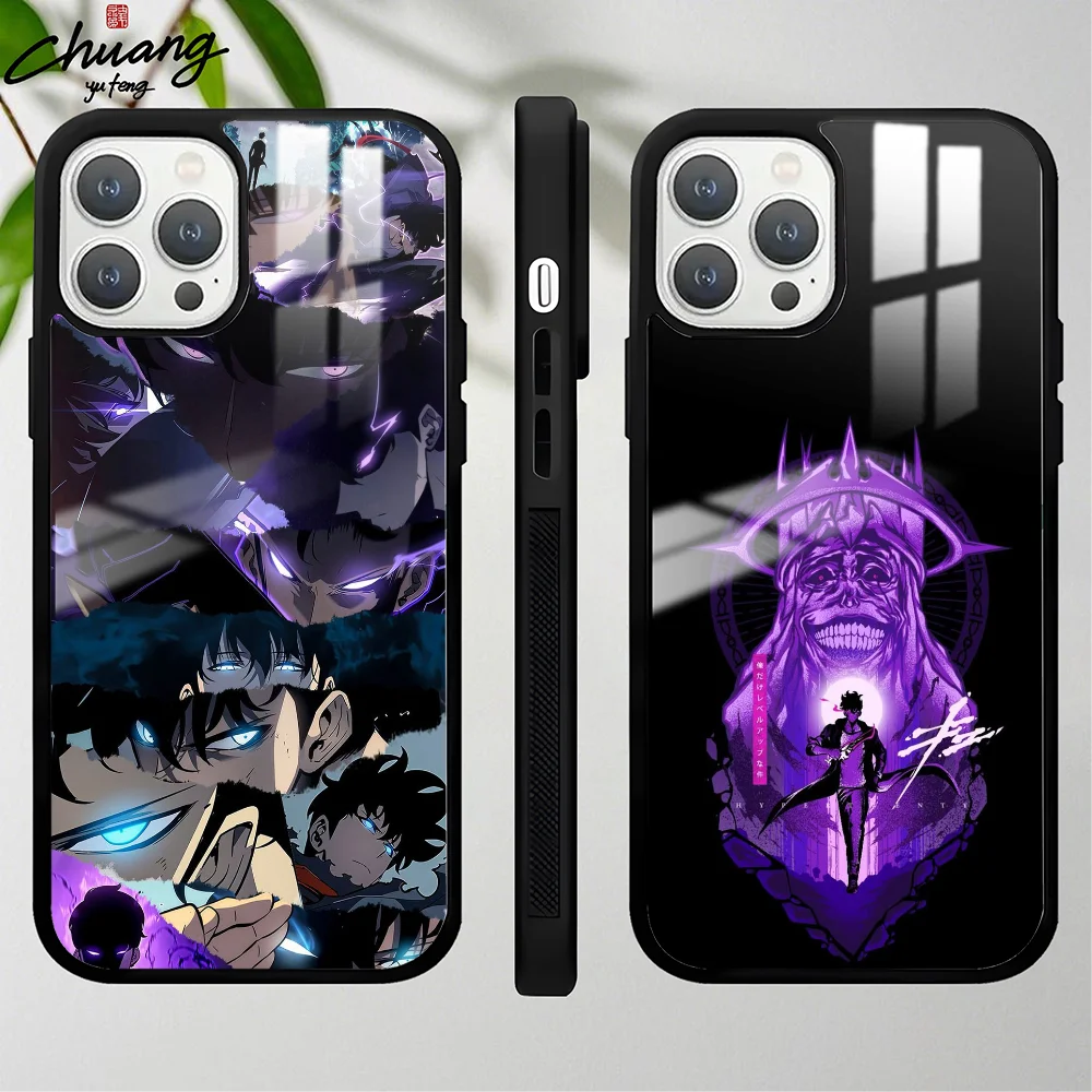 Solo Leveling Season Phone Case For 11 12 13 14 15 16Pro Max Mini Plus Frosted Mirror Phone Cover