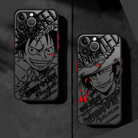 O-One P-PieceS Luffy Phone Case for Apple iPhone 15 16 Pro XS Max 13 14 Plus XR SE 7 8 12 11 Pro plus Matte